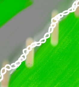 Ipad sketch of a white chain link fence